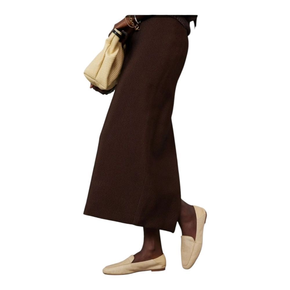 Porte & Paire Beige Raffia Leather Trim Collapsible Loafers Women's Size EU 37 - Picture 3 of 14